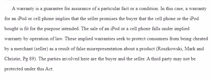 Warranty-Business Law
