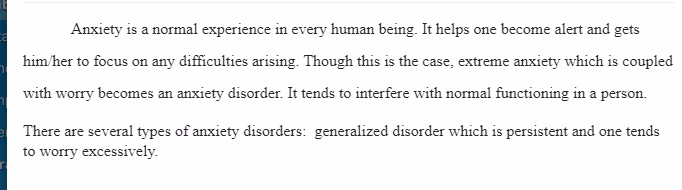 Abnormal Psychology And Therapy-Anxiety Disorders