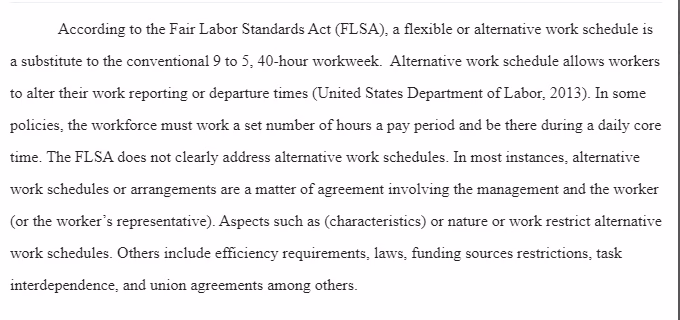 Alternatives to the Traditional Work Schedule