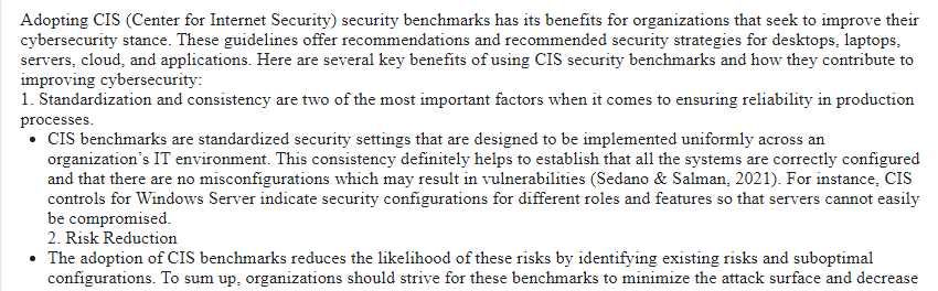 Benefits of Using CIS Security Benchmarks for Organizations