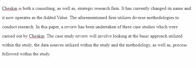 Case Study Analysis-Research Process at Work