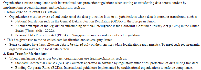 Compliance with International Data Protection Regulations