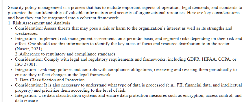 Developing a Comprehensive IT Security Policy
