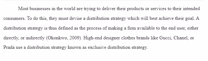 Distribution Strategies-High-end Designer Apparel Brands