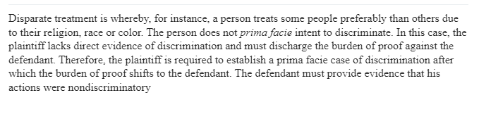 Elements of a Prima Facie Case of Religious Discrimination