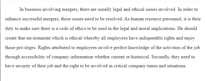 How to Deal with Ethical and Legal Issues in Mergers 