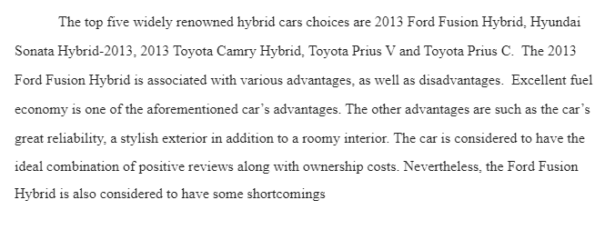 Hybrid Car Research