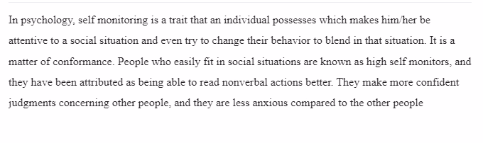 Integrity and Ethical Communication-Self Monitoring