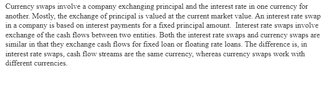 Interest Rate and Currency Swaps