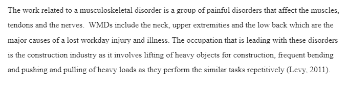 Jobs Associated with Workplace Musculoskeletal Disorders