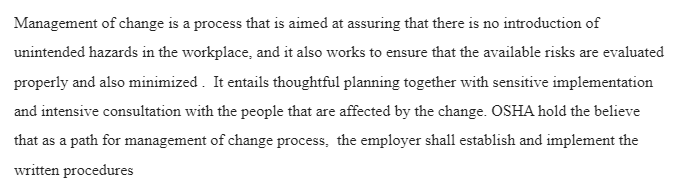 Management of Change Process in a Non-routine Task