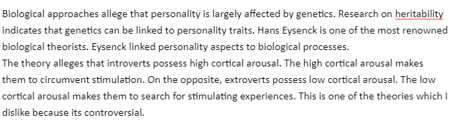 Review of Personality Theories