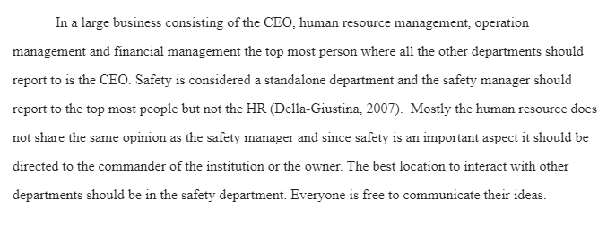 Safety Management in the Workplace