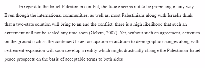 The Israeli-Palestinian Conflict