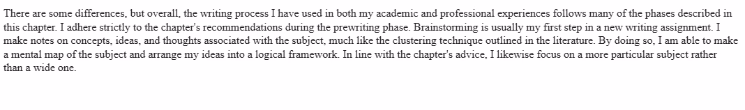 Assignment 15: The writing process