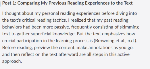 Assignment 2-Reading like a pro