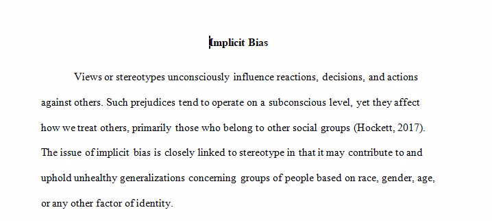 Implicit Bias