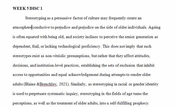 Exploring Age Stereotypes and Discrimination