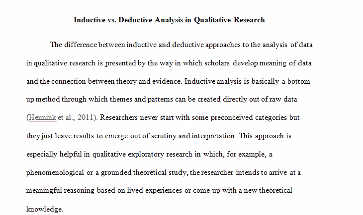 Inductive vs. Deductive Analysis in Qualitative Research
