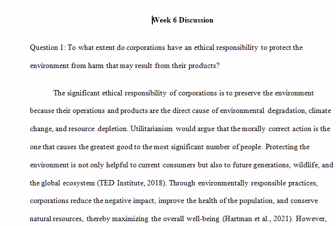 Environmental Sustainability