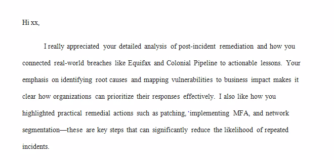 Recommending Remedial Action