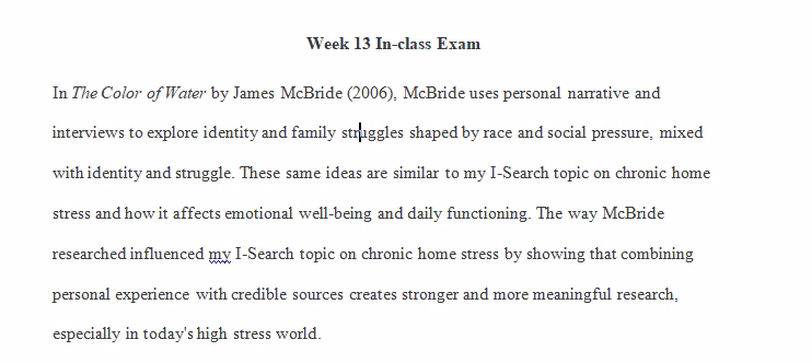 In-Class Exam