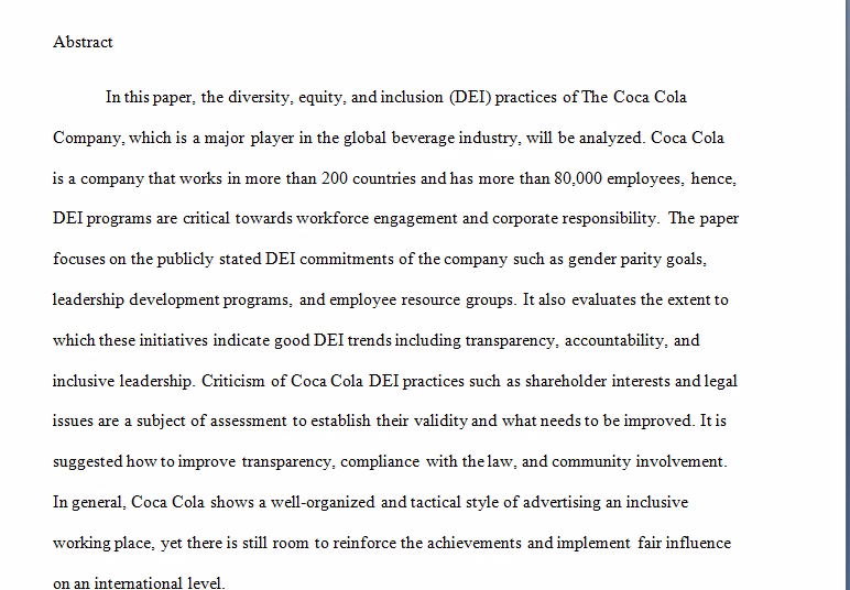 Analysis of DEI Corporate Practices